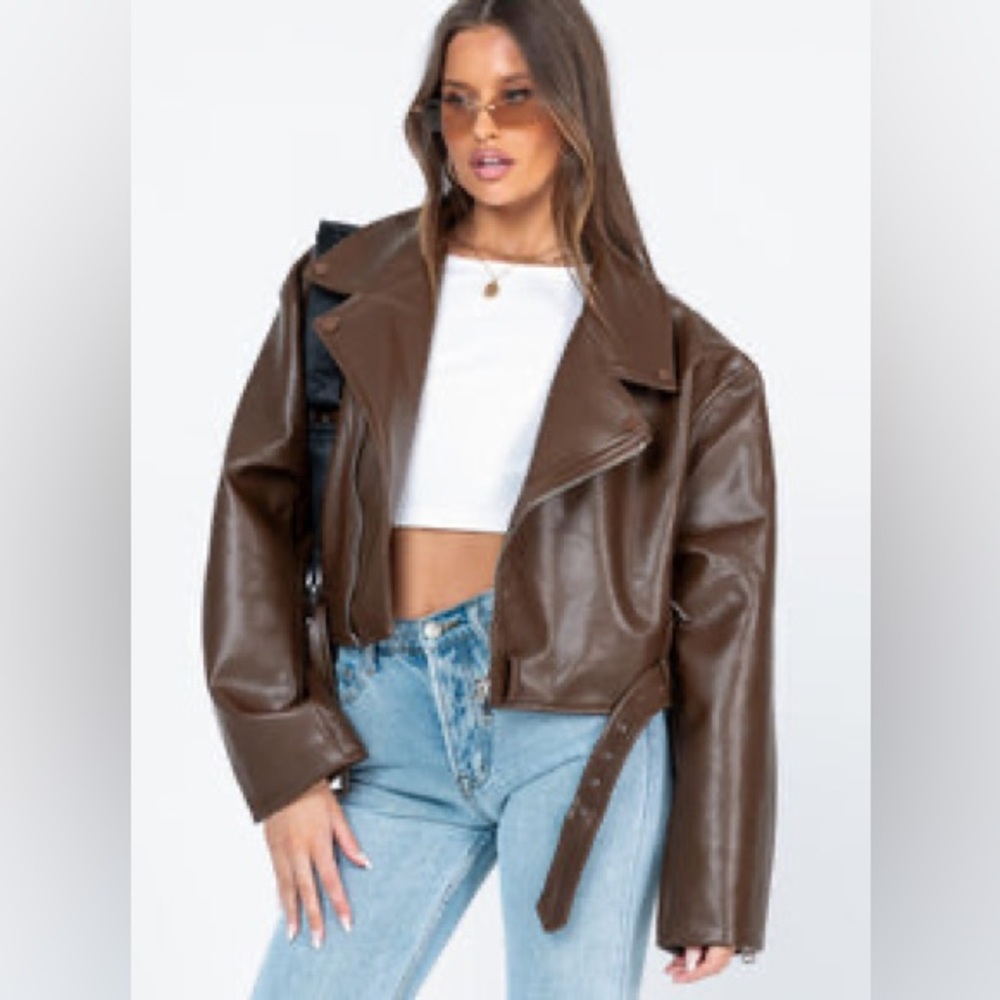 Lioness Vegan Leather Jacket Size XXL